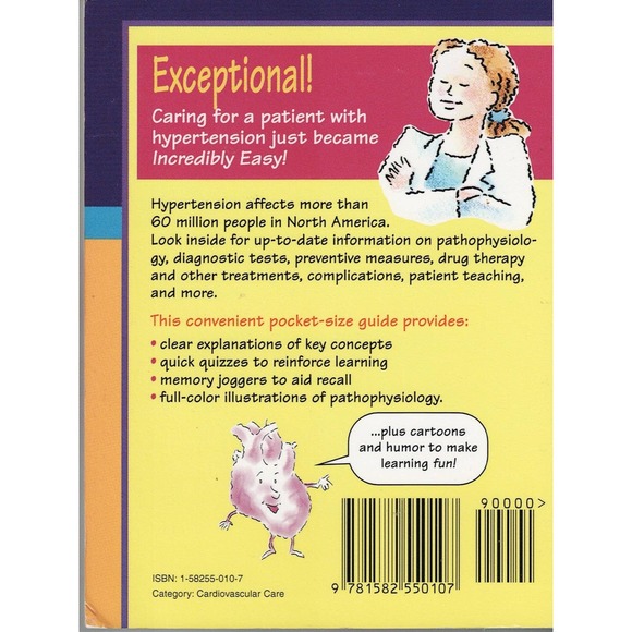 Springhouse Hypertension an Incredibly Easy! Mini Guide Cardiovascular Care Book - Picture 2 of 2